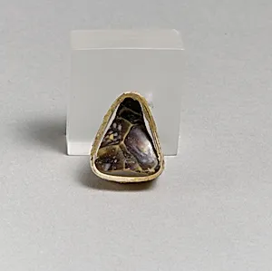 Glass mosaic carinated bowl fragment