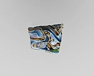 Glass mosaic carinated bowl fragment