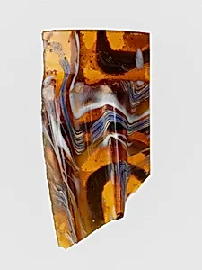 Glass mosaic ribbed bowl fragment