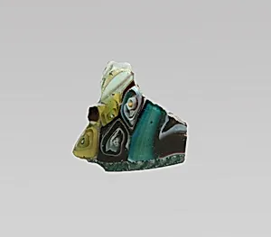 Glass short-strip mosaic bowl fragment