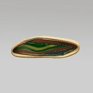 Glass striped mosaic fragment
