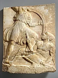 Grave stele with Hoplite Battle Scene