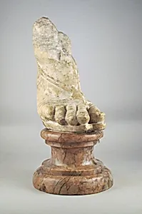 Marble foot of a statue