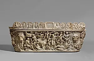 Marble sarcophagus with the myth of Selene and Endymion