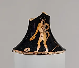 Neck of a terracotta oinochoe (jug) by Harrow Painter