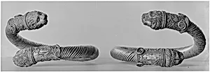 Pair of silver bracelets