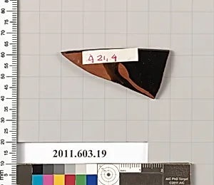 Rim fragment of a terracotta kylix