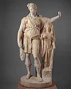 Statue of Dionysos leaning on a female figure ("Hope Dionysos") by Pacetti, Vincenzo