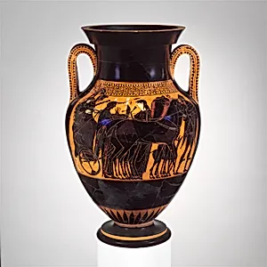 Terracotta amphora (jar) by Antimenes Painter