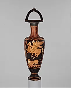 Terracotta bail-amphora (jar) by Ixion Painter