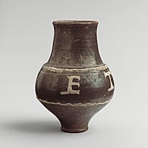 Terracotta beaker with painted inscription