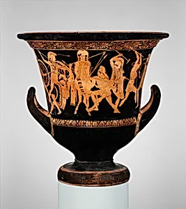Terracotta calyx-krater (bowl for mixing wine and water) by Painter of the Berlin Hydria