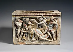 Terracotta cinerary urn
