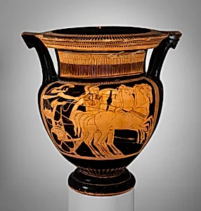 Terracotta column-krater (bowl for mixing wine and water) by Painter of Bologna 228