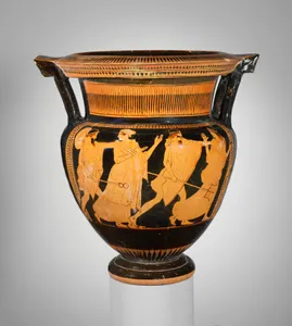 Terracotta column-krater (bowl for mixing wine and water)