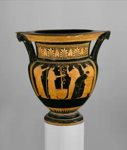 Terracotta column-krater (bowl for mixing wine and water)