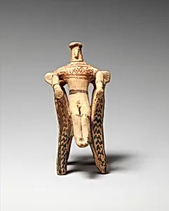 Terracotta figure in an armchair