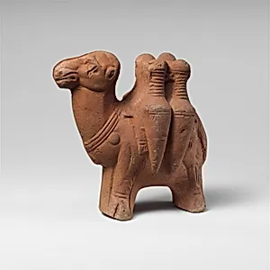 Terracotta figurine of a camel carrying transport amphorae