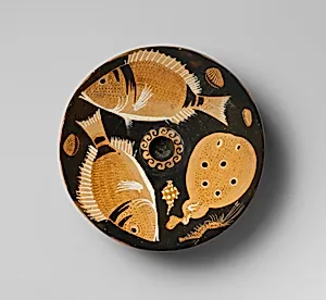 Terracotta fish-plate by Helgoland Painter