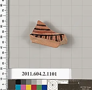 Terracotta fragment from an undetermined shape by Unknown Artist