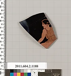 Terracotta fragment from an undetermined shape by Unknown Artist