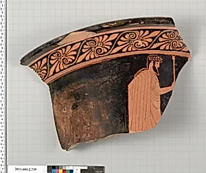 Terracotta fragment of a calyx-krater (bowl for mixing wine and water)