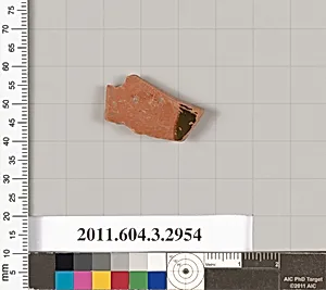 Terracotta fragment of a closed shape by Unknown Artist