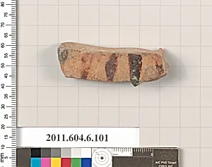 Terracotta fragment of a closed shape  by Unknown Artist