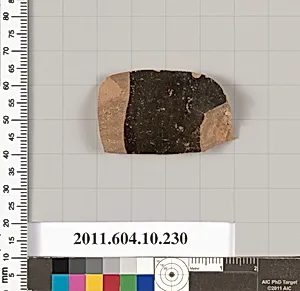 Terracotta fragment of a closed shape by Unknown Artist