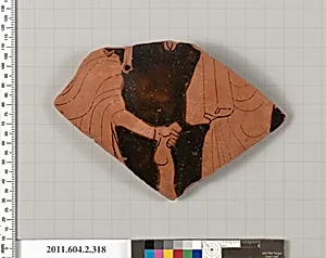 Terracotta fragment of a column-krater (bowl for mixing wine and water)