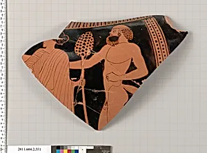 Terracotta fragment of a column-krater (bowl for mixing wine and water)