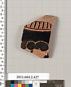 Terracotta fragment of a column-krater (bowl for mixing wine and water)