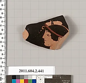 Terracotta fragment of a column-krater (bowl for mixing wine and water) by Unknown Artist