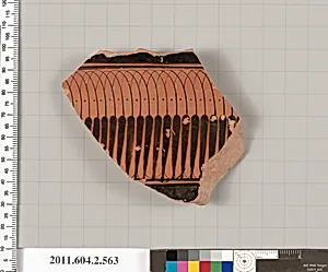Terracotta fragment of a column-krater (bowl for mixing wine and water)