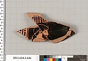 Terracotta fragment of a column-krater (bowl for mixing wine and water) by Unknown Artist