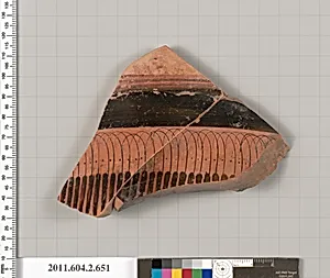 Terracotta fragment of a column-krater (bowl for mixing wine and water)