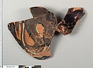 Terracotta fragment of a column-krater (bowl for mixing wine and water) by Unknown Artist