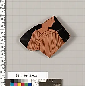 Terracotta fragment of a hydria: kalpis (water jar)