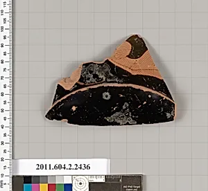 Terracotta fragment of a kantharos (drinking cup with high handles) by Unknown Artist