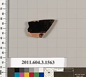 Terracotta fragment of a kylix: Band cup (drinking cup) by Unknown Artist