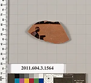 Terracotta fragment of a kylix: Band cup (drinking cup) by Unknown Artist