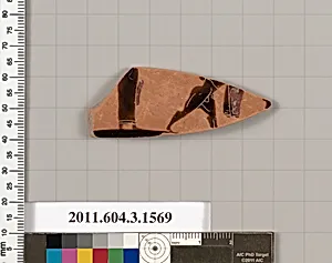 Terracotta fragment of a kylix: Band cup (drinking cup) by Unknown Artist