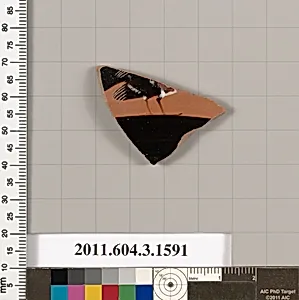 Terracotta fragment of a kylix: Band cup (drinking cup) by Unknown Artist