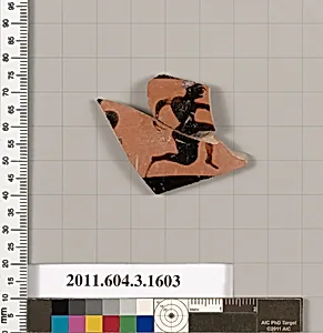 Terracotta fragment of a kylix: Band cup (drinking cup) by Unknown Artist