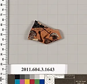 Terracotta fragment of a kylix: Band cup (drinking cup) by Unknown Artist