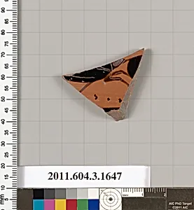 Terracotta fragment of a kylix: Band cup (drinking cup) by Unknown Artist