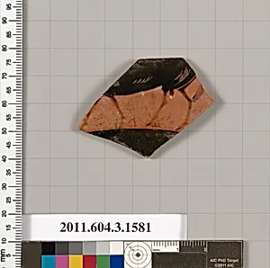 Terracotta fragment of a kylix: Band cup (drinking cup) by Unknown Artist