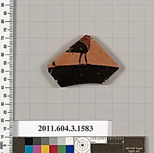 Terracotta fragment of a kylix: Band cup (drinking cup) by Unknown Artist