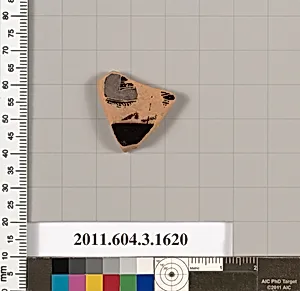 Terracotta fragment of a kylix: Band cup (drinking cup) by Unknown Artist