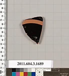 Terracotta fragment of a kylix: Band or lip cup (drinking cup) by Unknown Artist